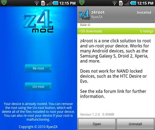 Z4Root root android without computer