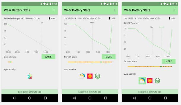 Android Wear battery app