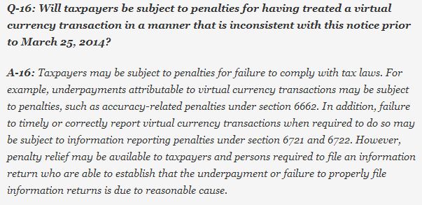 IRS demands Bitcoins to be taxed as they are "property" and not currency - 2 Bitcoin Tax Q4