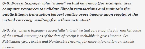 IRS demands Bitcoins to be taxed as they are "property" and not currency - 5 Bitcoin tax Q3