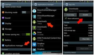 Disable download manager