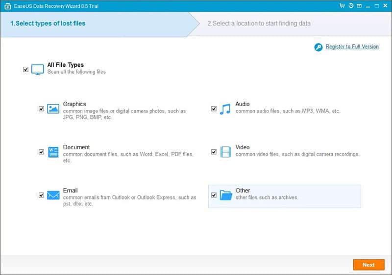 Hard Drive Data Recovery: EaseUs Data Recovery Wizard Free 9.0 - 1