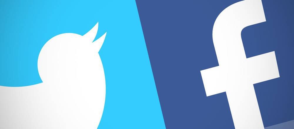 Facebook and Twitter