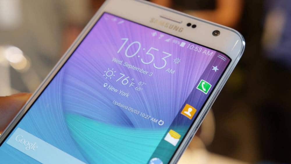 Galaxy Note edge close up