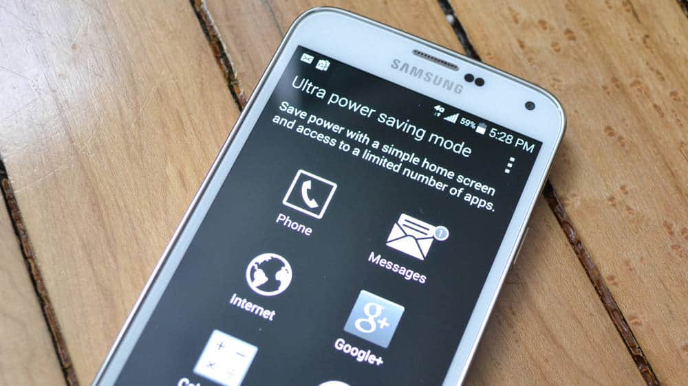 Galaxy S5 ultra power saving mode