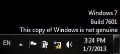 This copy of windows is not genuine build 7601